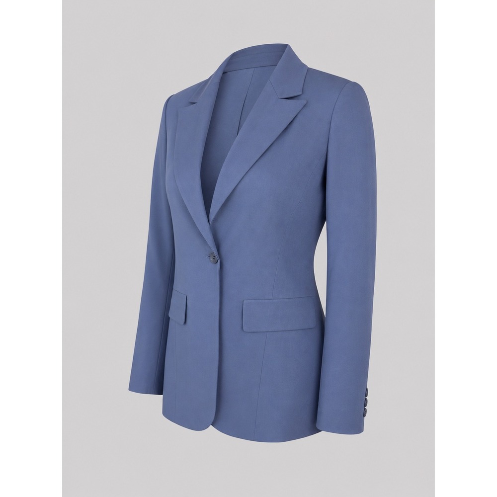 Vintage Liz Claiborne Collection Blazer Women 4 Blue Career Jacket One Button